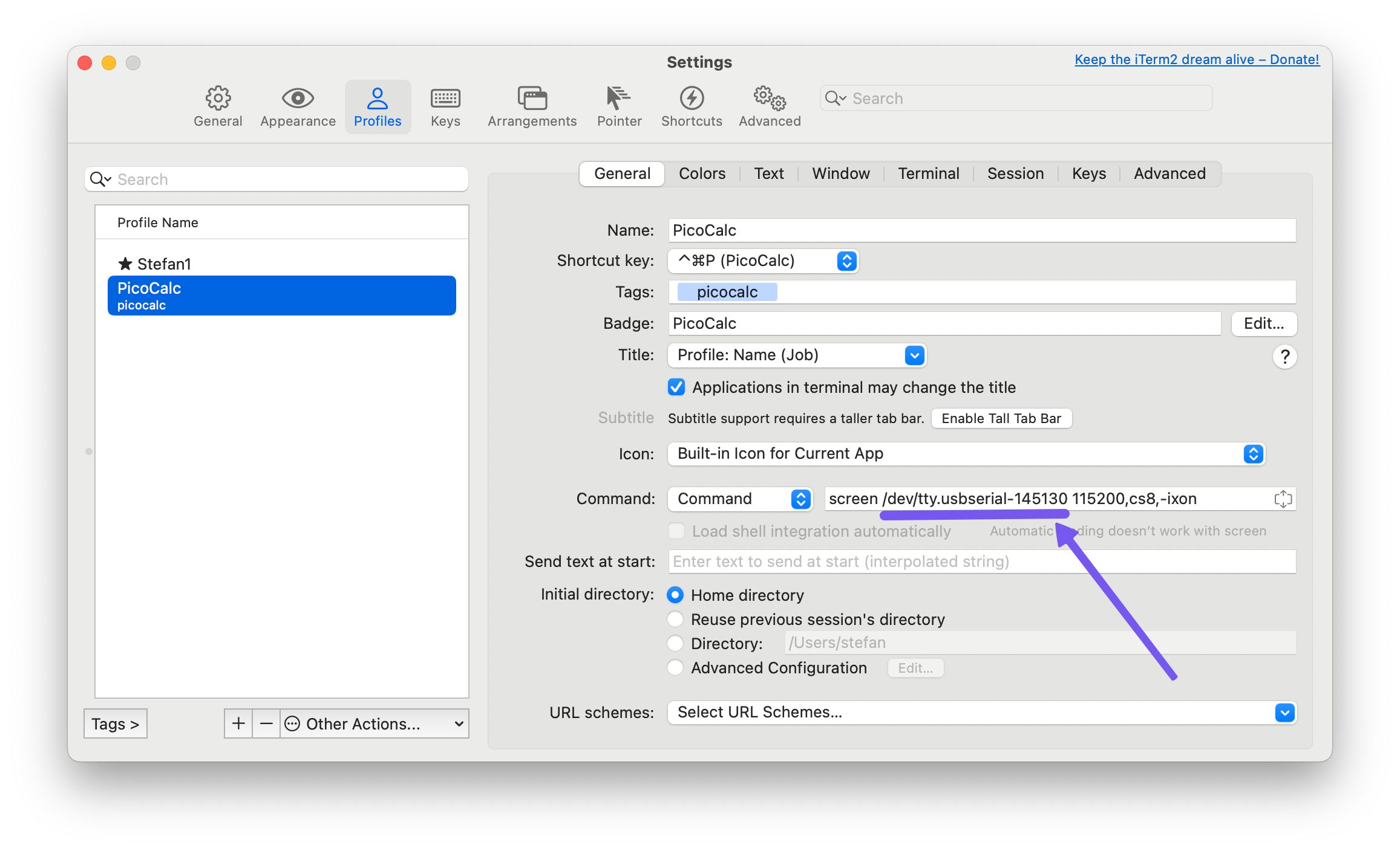 iTerm2 Profile 1